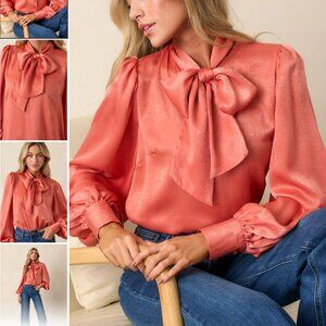 Red Dress Boutique - I'm In Charge Pink Coral Blouse